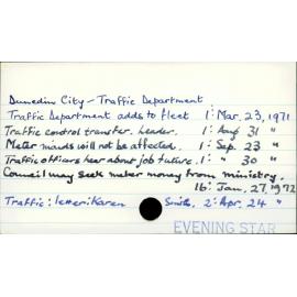 Dunedin City - Traffic Department 