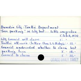 Dunedin City - Traffic Department 