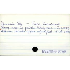 Dunedin City - Traffic Department 