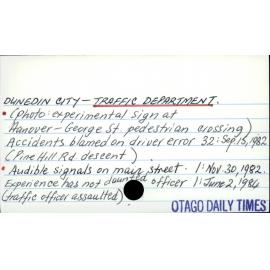 Dunedin City - Traffic Department