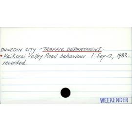 Dunedin City - Traffic Department