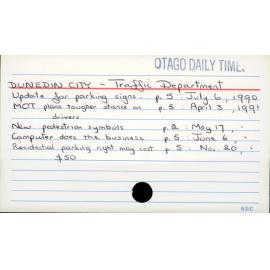 Dunedin City - Traffic Department