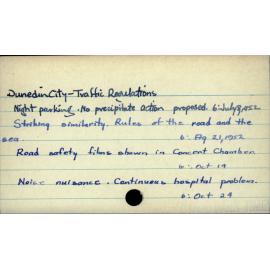 Dunedin City - Traffic Regulations 
