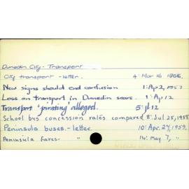 Dunedin City - Transport 