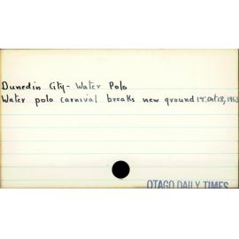 Dunedin City - Water Polo