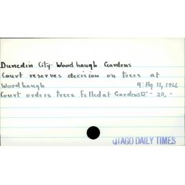 Dunedin City - Woodhaugh Gardens 