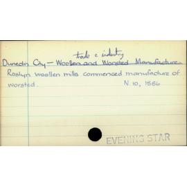 Dunedin City - Wool trade & industry