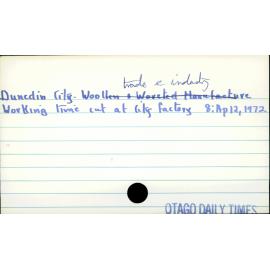 Dunedin City - Wool Trade and Industry