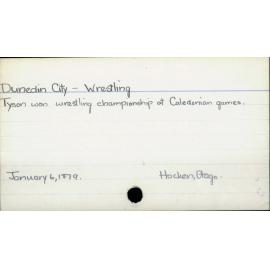Dunedin City - Wrestling