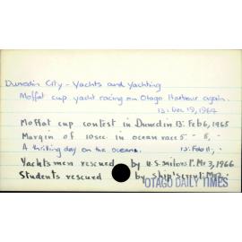 Dunedin City - Yachts and yachting 