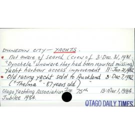 Dunedin City - Yachts 