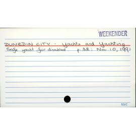 Dunedin City - Yachts and yachting 