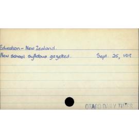 Education - New Zealand