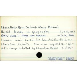 Education - New Zealand - Otago Province
