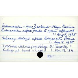 Education - New Zealand - Otago Province