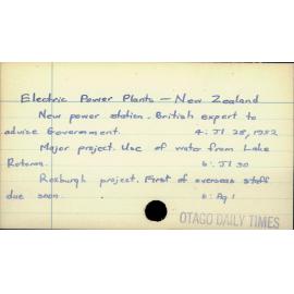 Electric Power Plants - New Zealand