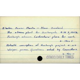 Electric Power Plants - New Zealand