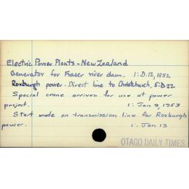 Electric Power Plants - New Zealand