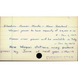 Electric Power Plants - New Zealand