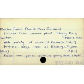 Electric Power Plants - New Zealand