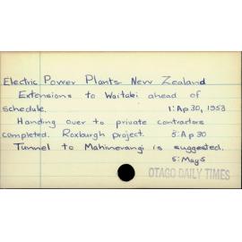 Electric Power Plants - New Zealand