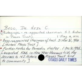 Begg, Dr Neil C
