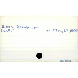 Elson, George jun