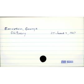 Emerson, George