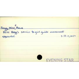 Begg, Miss E. Rewa