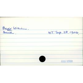 Begg, William