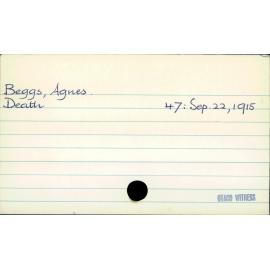 Beggs, Agnes