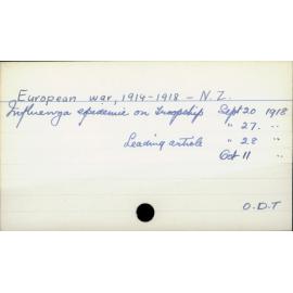 European War 1914-1918 - New Zealand