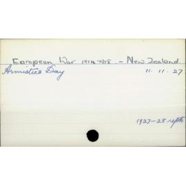 European War 1914-1918 - New Zealand.