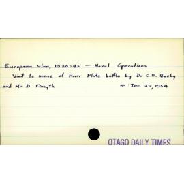 European War, 1939 - 1945 - Naval Operations