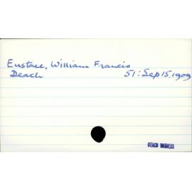 Eustace, William Francis