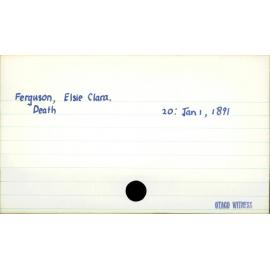 Ferguson, Elsie Clara