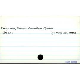 Ferguson, Emma Caroline Gates