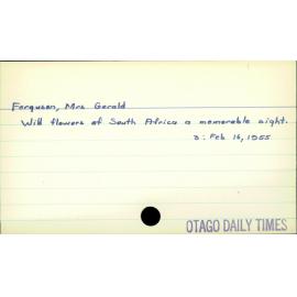 Ferguson, Mrs Gerald