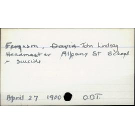 Ferguson, John Lindsay