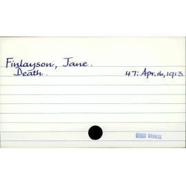 Finlayson, Jane