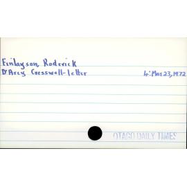 Finlayson, Roderick