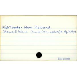 Fish Trade - New Zealand