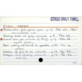 Fish trade - New Zealand.