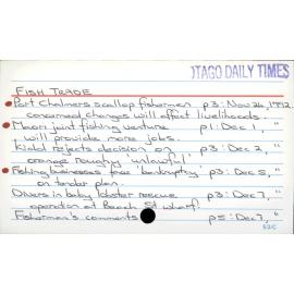 Fish trade - New Zealand.