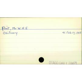 Flint, Mr W.  H. E.