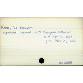 Flood, W. Haydn