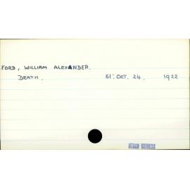 Ford, William Alexander