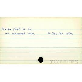 Forder, Prof. H.G.
