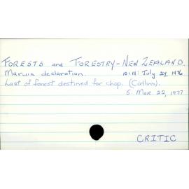 Forests and forestry - New Zealand