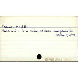 Frame, Mr J. B.